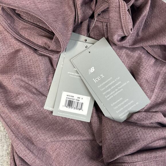 New Balance Tank Top Womens Small Racerback Purple Mesh Athletic - Picture 8 of 8
